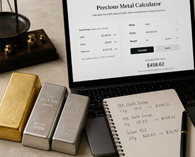  25karats Launches Free Precious Metal Calculator for Gold, Silver and Platinum