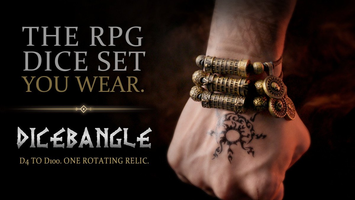   DICEBANGLE TURNS D4-D100 INTO A WEARABLE RPG BRACELET, HITS £10K ON KICKSTARTER DAY ONE