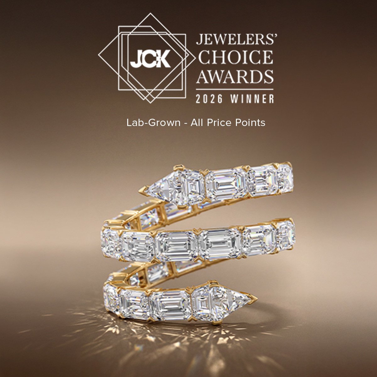 ANGARA'S DESIGN IN LAB-GROWN DIAMONDS SPARKLES WITH TOP HONORS AT THE 2026 JCK JEWELERS' CHOICE AWARDS