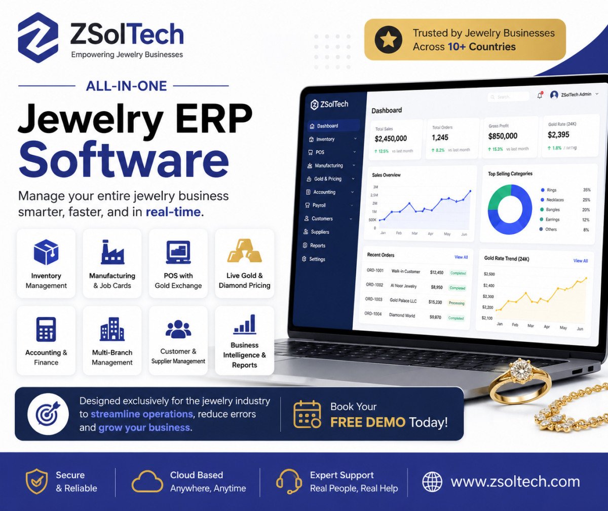 ZSOLTECH LAUNCHES JEWELRY MANAGEMENT SOFTWARE FOR RETAIL AND MANUFACTURING