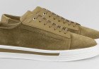 SUEDE AND CALFSKIN LEATHER SNEAKERS