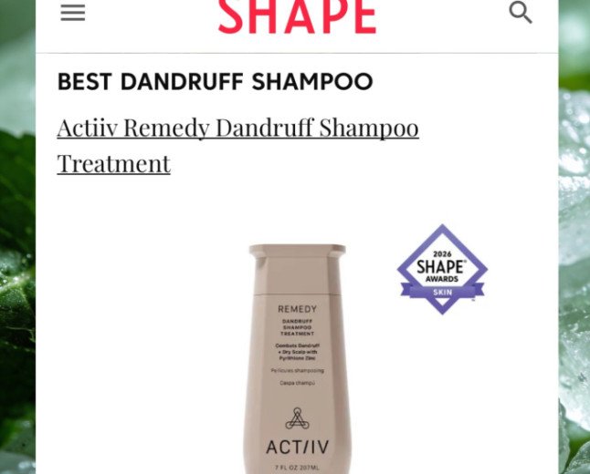 ACTIIV REMEDY NAMED “BEST DANDRUFF SHAMPOO” IN THE 2026 SHAPE SKIN AWARDS