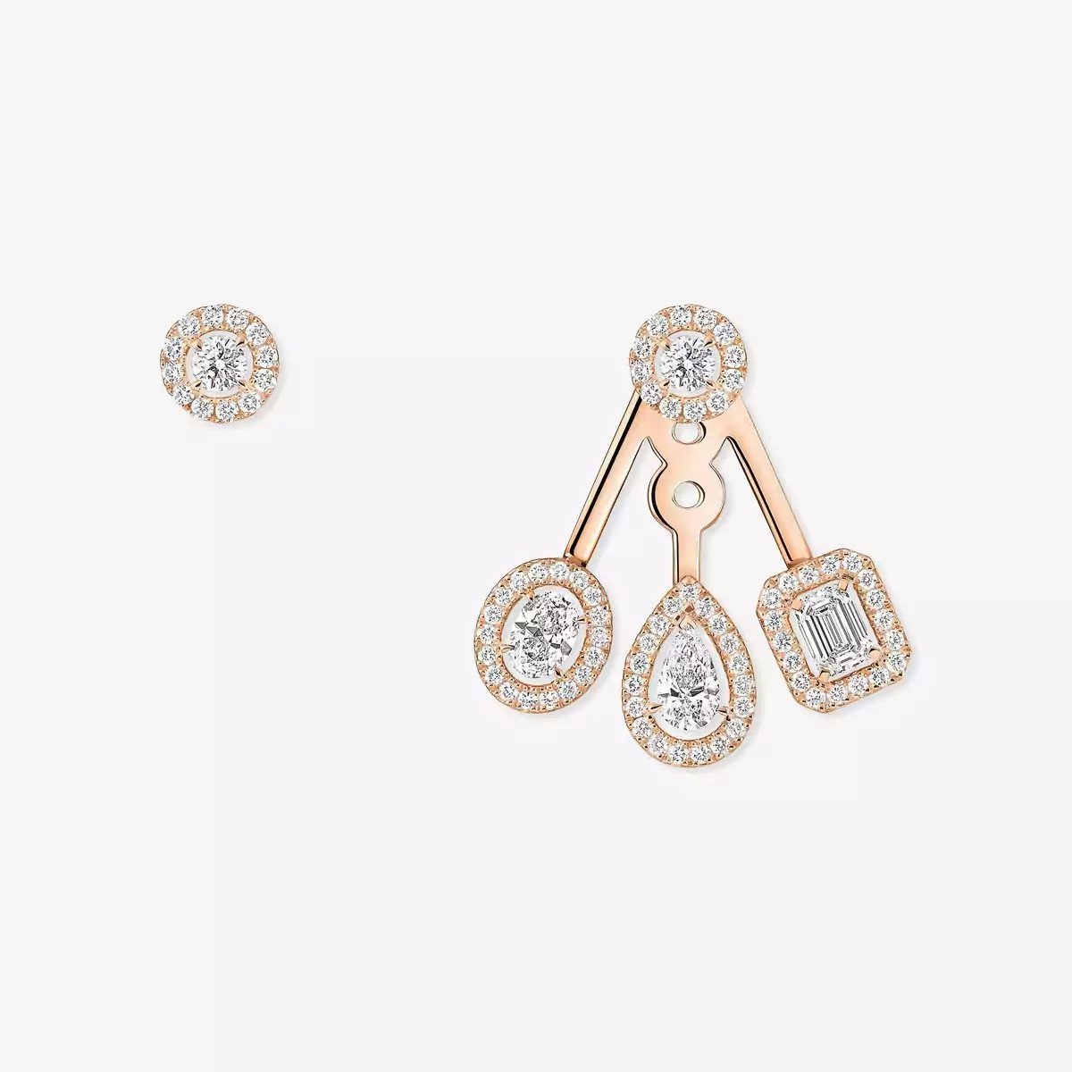MY TWIN TRIO ASYMMETRICAL EARRINGS BY MESSIKA