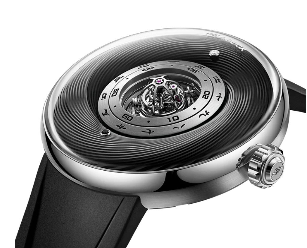   PEACOCK TAI CHI CURVED GUILLOCHÉ TRIPLE-AXIS TOURBILLON WATCH [LIMITED]