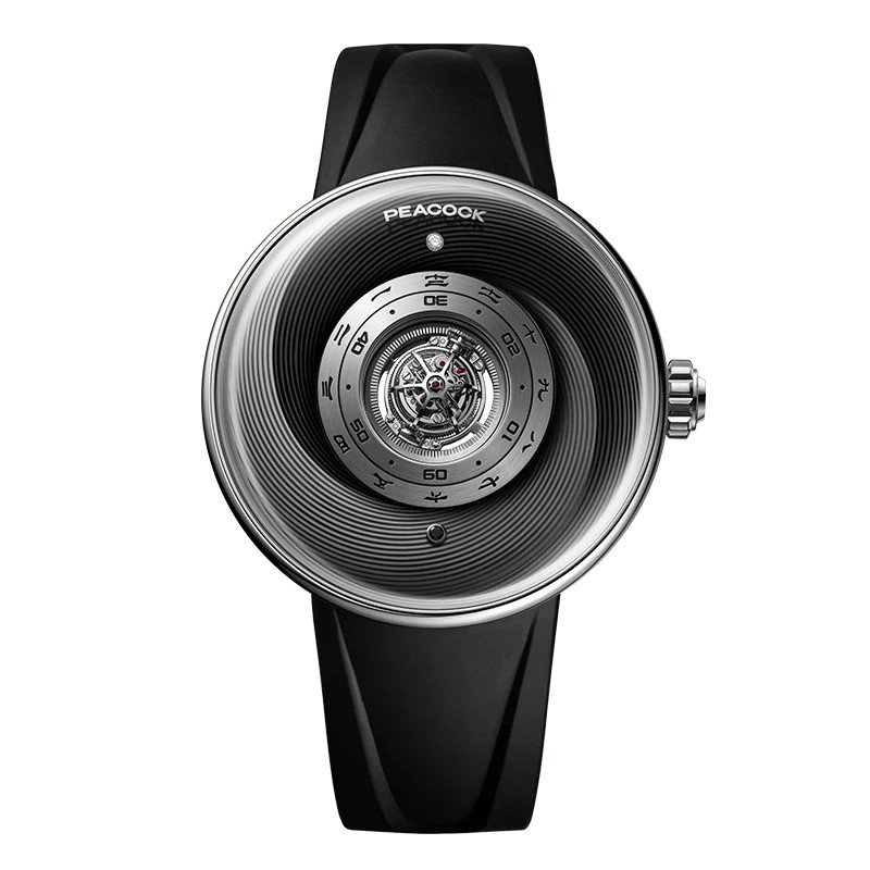   PEACOCK TAI CHI CURVED GUILLOCHÉ TRIPLE-AXIS TOURBILLON WATCH [LIMITED]