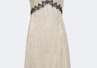  TOM FORD’S LACE-TRIMMED SILK-BLEND SLIP DRESS
