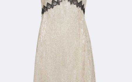  TOM FORD’S LACE-TRIMMED SILK-BLEND SLIP DRESS