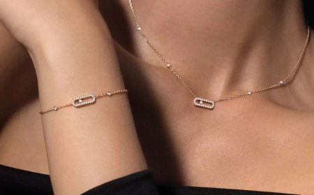 PINK GOLD DIAMOND NECKLACE MOVE UNO BY MESSIKA