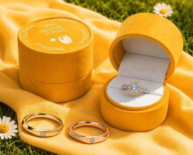  2026 ALUXE UNVEILS THE NEW DISNEY WINNIE THE POOH 100TH ANNIVERSARY WEDDING RING COLLECTION