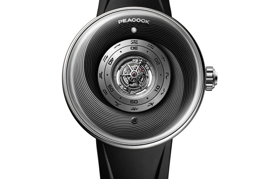   PEACOCK TAI CHI CURVED GUILLOCHÉ TRIPLE-AXIS TOURBILLON WATCH [LIMITED]