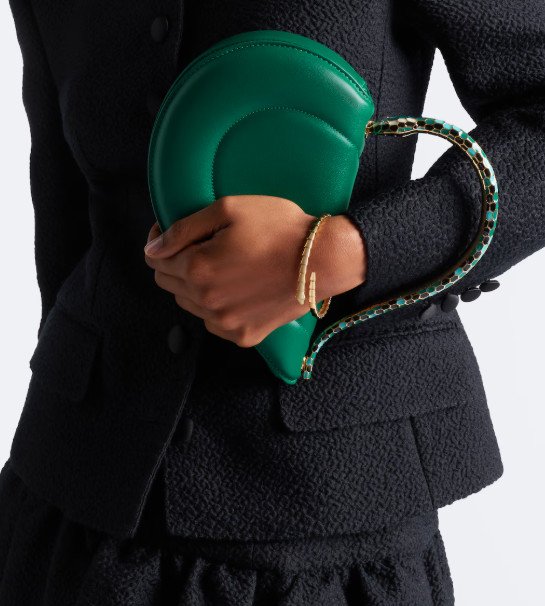  SERPENTI CUORE 1968 LEATHER TOP-HANDLE BAG BY BVLGARI
