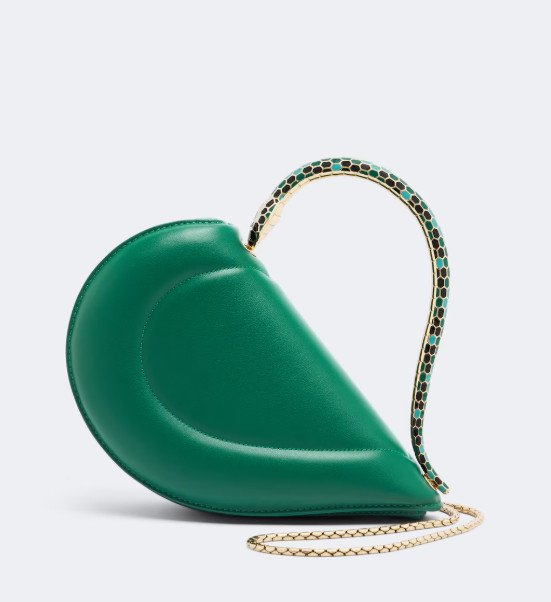  SERPENTI CUORE 1968 LEATHER TOP-HANDLE BAG BY BVLGARI